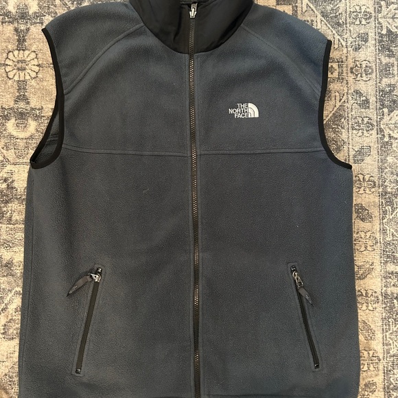 Vintage 90s North Face Vest Fleece Polartec Sleeveless Jacket Size: XL Gray - Picture 1 of 3